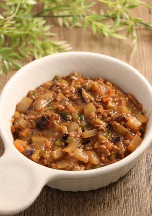 レンジで簡単！茄子とひき肉の中華炒め-レシピのメイン写真