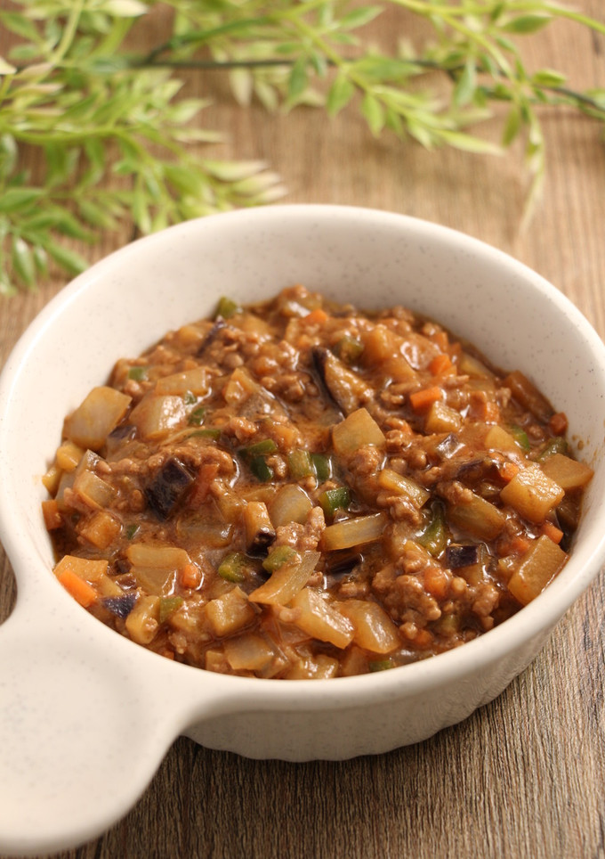 レンジで簡単！茄子とひき肉の中華炒め-レシピのメイン写真