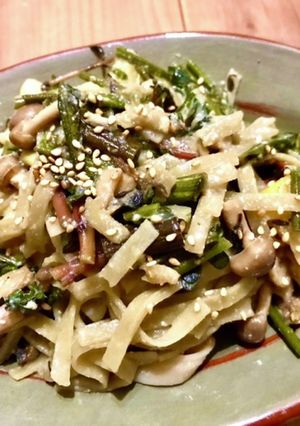 タイ風味のエスニック豆乳クリームパスタ-レシピのメイン写真