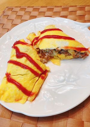 ふわふわ卵のオムレツ-レシピのメイン写真