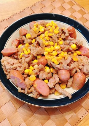 豚肉とコーンの味噌バター炒め-レシピのメイン写真