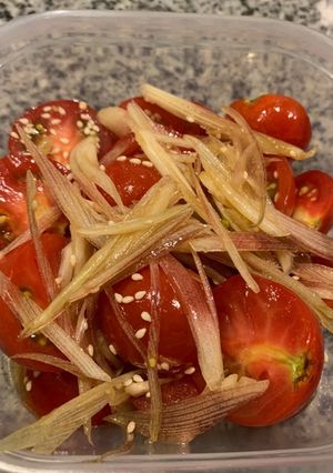 【簡単作り置き】トマトと茗荷のかぼす風味-レシピのメイン写真