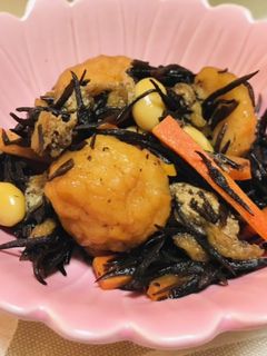 さつま揚げとひじきの煮物・お弁当おかず-レシピのメイン写真