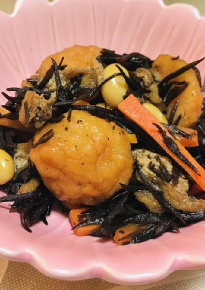 さつま揚げとひじきの煮物・お弁当おかず-レシピのメイン写真