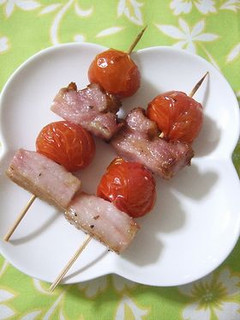 ✿ブロックベーコンとプチトマトの串焼き✿-レシピのメイン写真