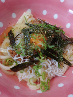 卵のせ納豆シラス干しうどん-レシピのメイン写真