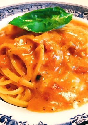茹で時間で作る トマトクリームパスタ-レシピのメイン写真