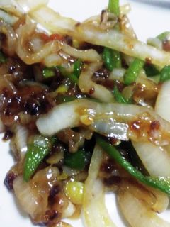 牛肉とタマネギとピーマンの炒め物-レシピのメイン写真