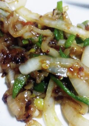 牛肉とタマネギとピーマンの炒め物-レシピのメイン写真