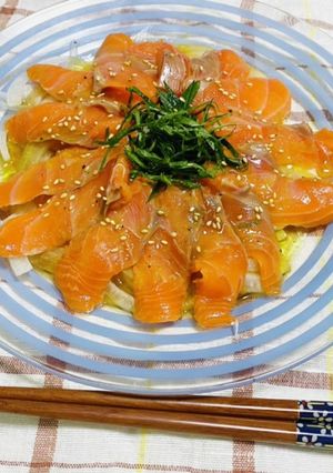 サーモンの和風カルパッチョ-レシピのメイン写真