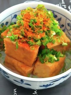 山盛りネギのせ☆すき焼き風☆ピリ辛厚揚げ-レシピのメイン写真