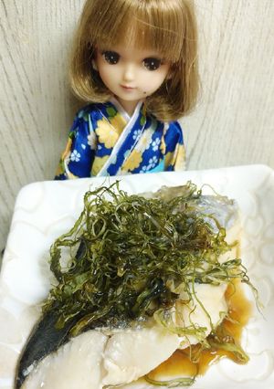 リカちゃん♡さわらの茎わかめポン酢がけ-レシピのメイン写真