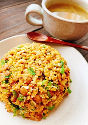 ダイエットに！オートミールの納豆炒飯-レシピのメイン写真