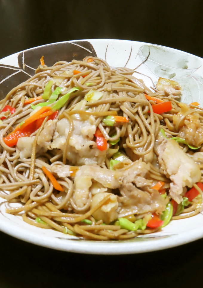 時短簡単☆日本蕎麦の焼きそばピリ辛中華風-レシピのメイン写真