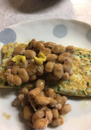 ニラ玉納豆添え( ^ω^ )-レシピのメイン写真