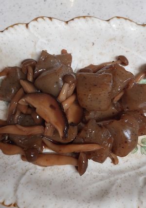 キノコとコンニャクの煮物-レシピのメイン写真