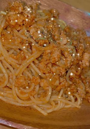 ニンニクと鶏ひき肉のパスタ♡-レシピのメイン写真