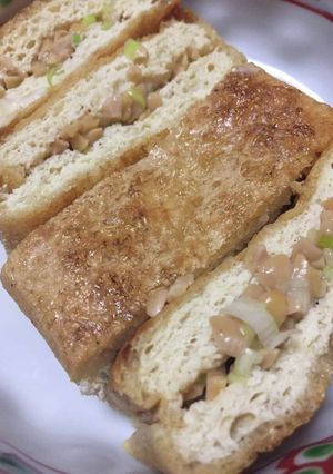 栃尾揚げの納豆サンド-レシピのメイン写真