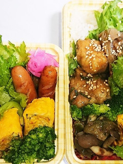 【夫婦弁当121】ササミ照り焼きと茄子-レシピのメイン写真