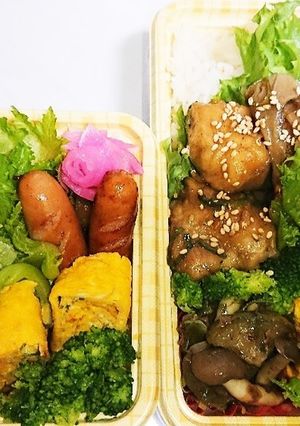 【夫婦弁当121】ササミ照り焼きと茄子-レシピのメイン写真