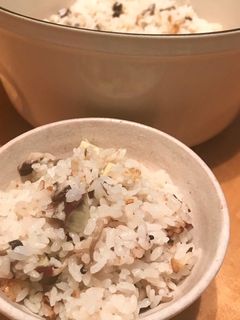 さつまいもとキノコの炊き込みごはん-レシピのメイン写真
