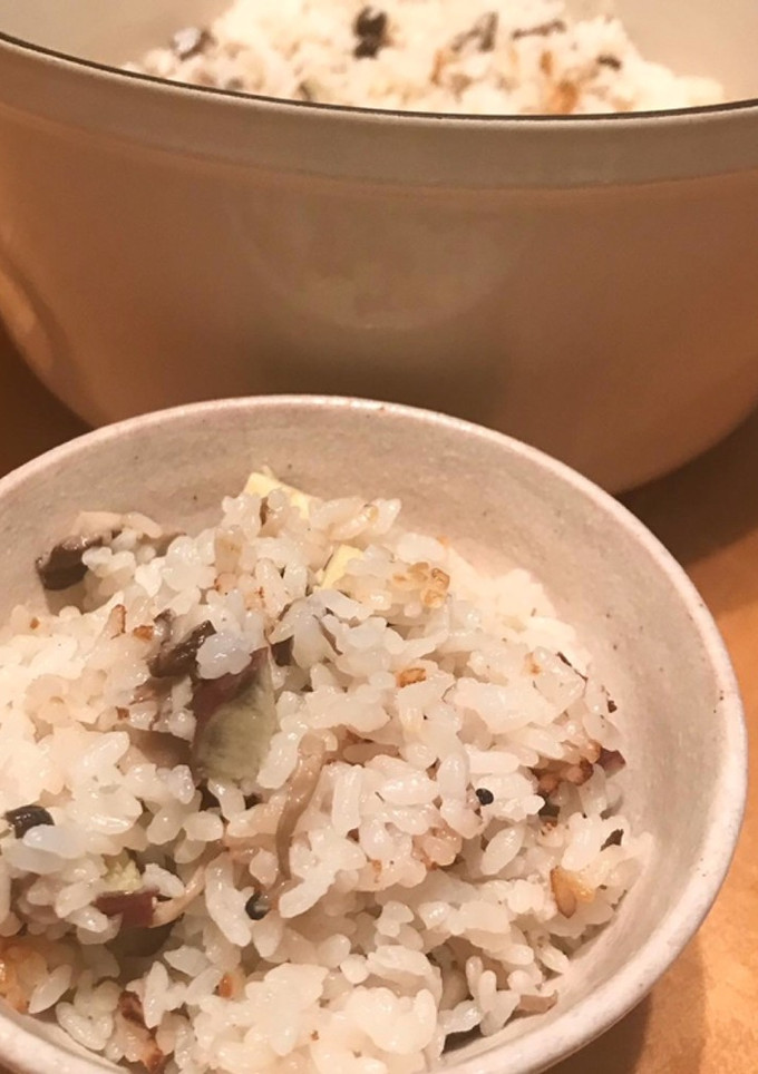 さつまいもとキノコの炊き込みごはん-レシピのメイン写真