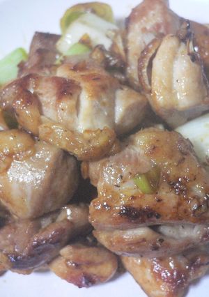★鶏肉とネギのにんにくオイスター炒め★-レシピのメイン写真