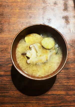 茄子と椎茸の神楽南蛮味噌汁-レシピのメイン写真