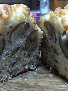 栗の渋皮煮でクランブルケーキ-レシピのメイン写真