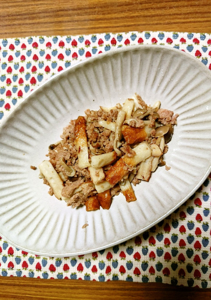 ヨウサマの減塩ちくわとひき肉炒め-レシピのメイン写真