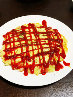 ピザ風お好み焼き-レシピのメイン写真