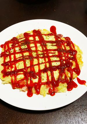 ピザ風お好み焼き-レシピのメイン写真