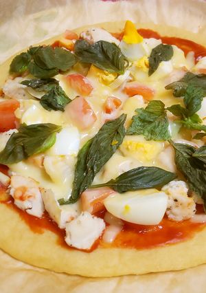 ★糖質オフ!アーモンドで*美味しいピザ*-レシピのメイン写真