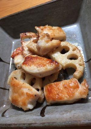 鶏むね肉とレンコンの塩コショウ炒め-レシピのメイン写真