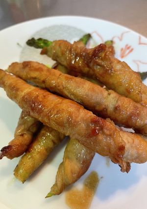 #アスパラガスの#しゃぶ用バラ肉巻き焼き-レシピのメイン写真