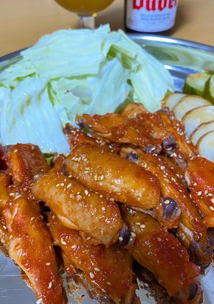 オーブンで手羽中のヤンニョムチキン-レシピのメイン写真