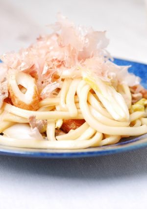 麺つゆだけで！お昼ご飯に節約 焼きうどん-レシピのメイン写真