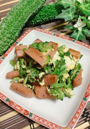 ゴーヤと魚肉バーグのチャンプルー-レシピのメイン写真