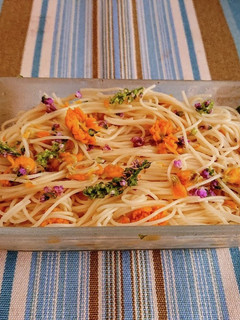 菊と穂シソのゆず胡椒パスタ-レシピのメイン写真