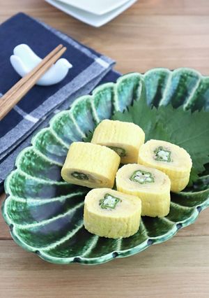 お弁当に◎おくらのごま和え出汁巻き卵-レシピのメイン写真