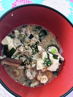 ごまドレッシングで作る春雨ごま味噌スープ-レシピのメイン写真
