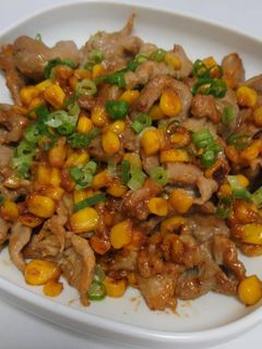 簡単!美味!豚こまの味噌バターコーン炒め-レシピのメイン写真