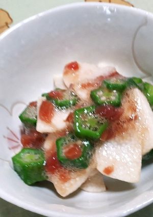 ねばとろ☆長芋とオクラの梅肉あえ-レシピのメイン写真