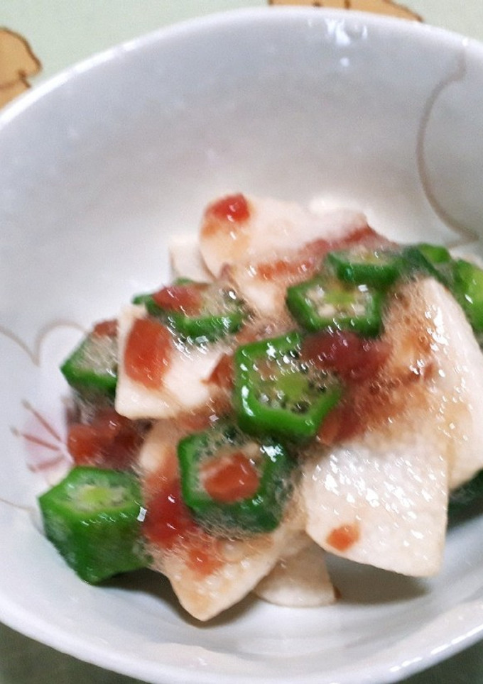 ねばとろ☆長芋とオクラの梅肉あえ-レシピのメイン写真
