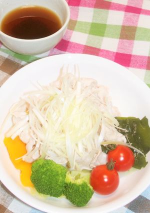 豚と野菜の冷しゃぶ～梅黒酢のぽん酢だれ～-レシピのメイン写真