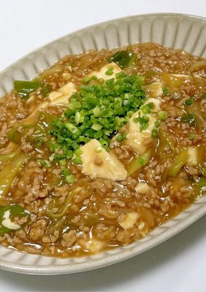 長ネギたっぷり肉肉豆腐-レシピのメイン写真