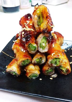 うりずん豆(四角豆)の肉巻き-レシピのメイン写真
