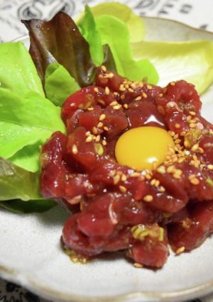 クジラのユッケ-レシピのメイン写真