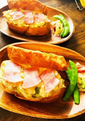 気まぐれオープンサンド★休日の朝食に-レシピのメイン写真