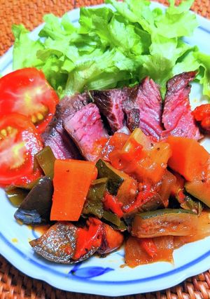 馬肉ステーキのラタトゥイユ添え-レシピのメイン写真